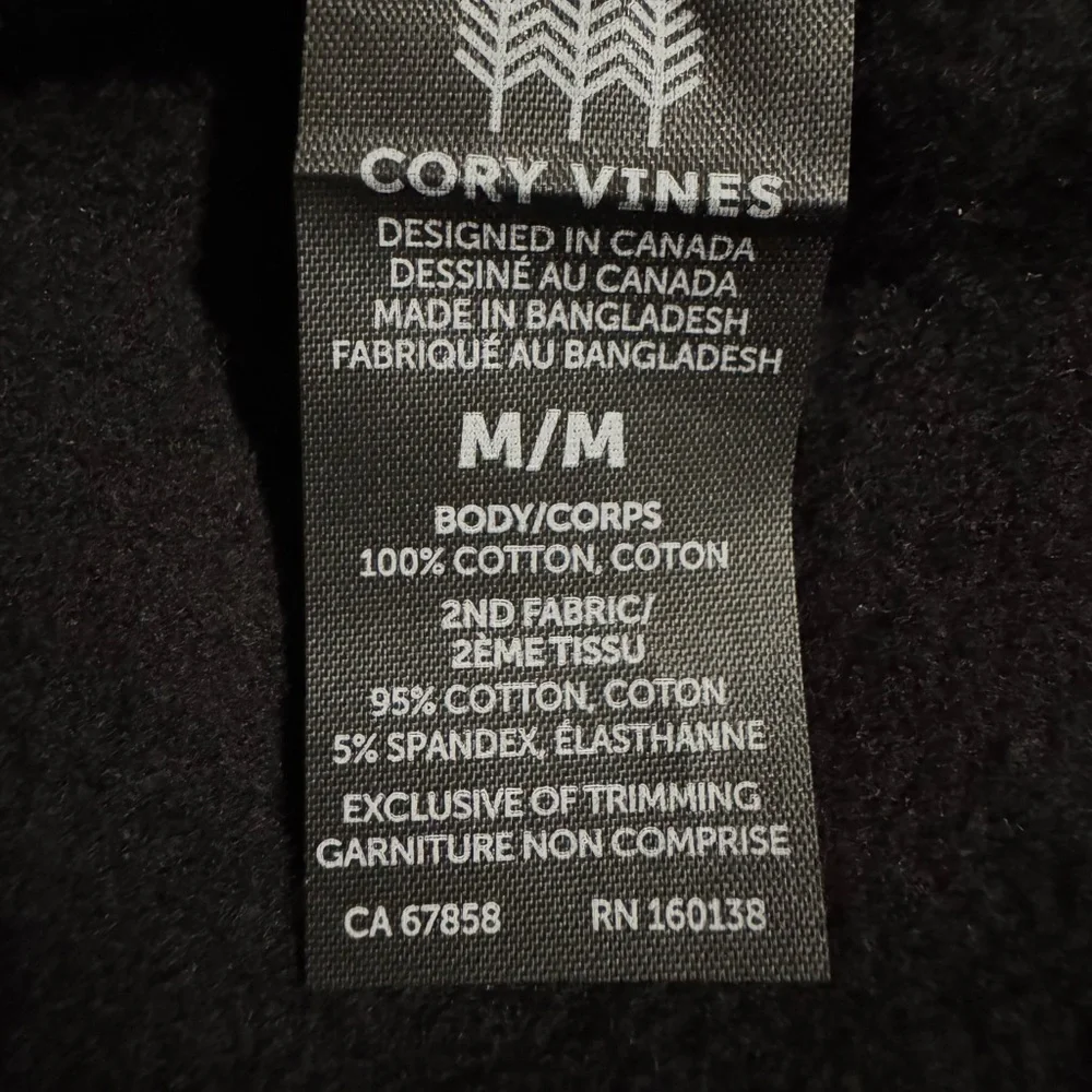 Cory Vines Mens Lightweight‎ Snap Front Jacket Medium Black Cotton NWT MSRP $90